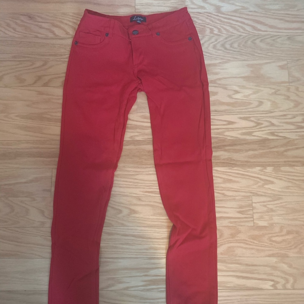 Bright Red Skinny Jeggings